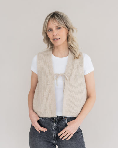 Grobstrick Weste aus Alpaka | Damen