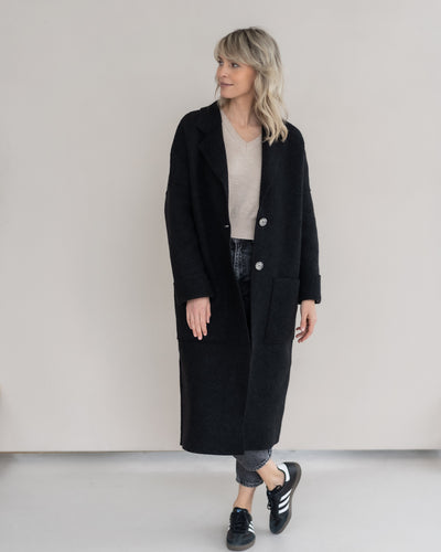 Langer Mantel aus Walk | Damen
