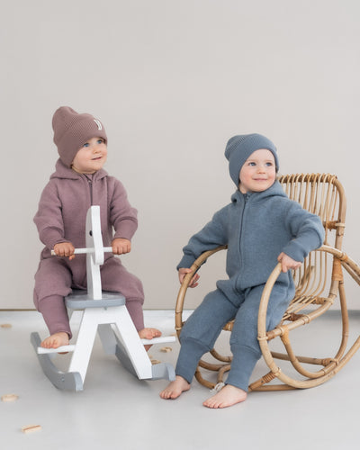 B Ware: Overall aus Wollwalk mit Teddy-Kapuze und Bündchen | Baby & Kinder (Sale)