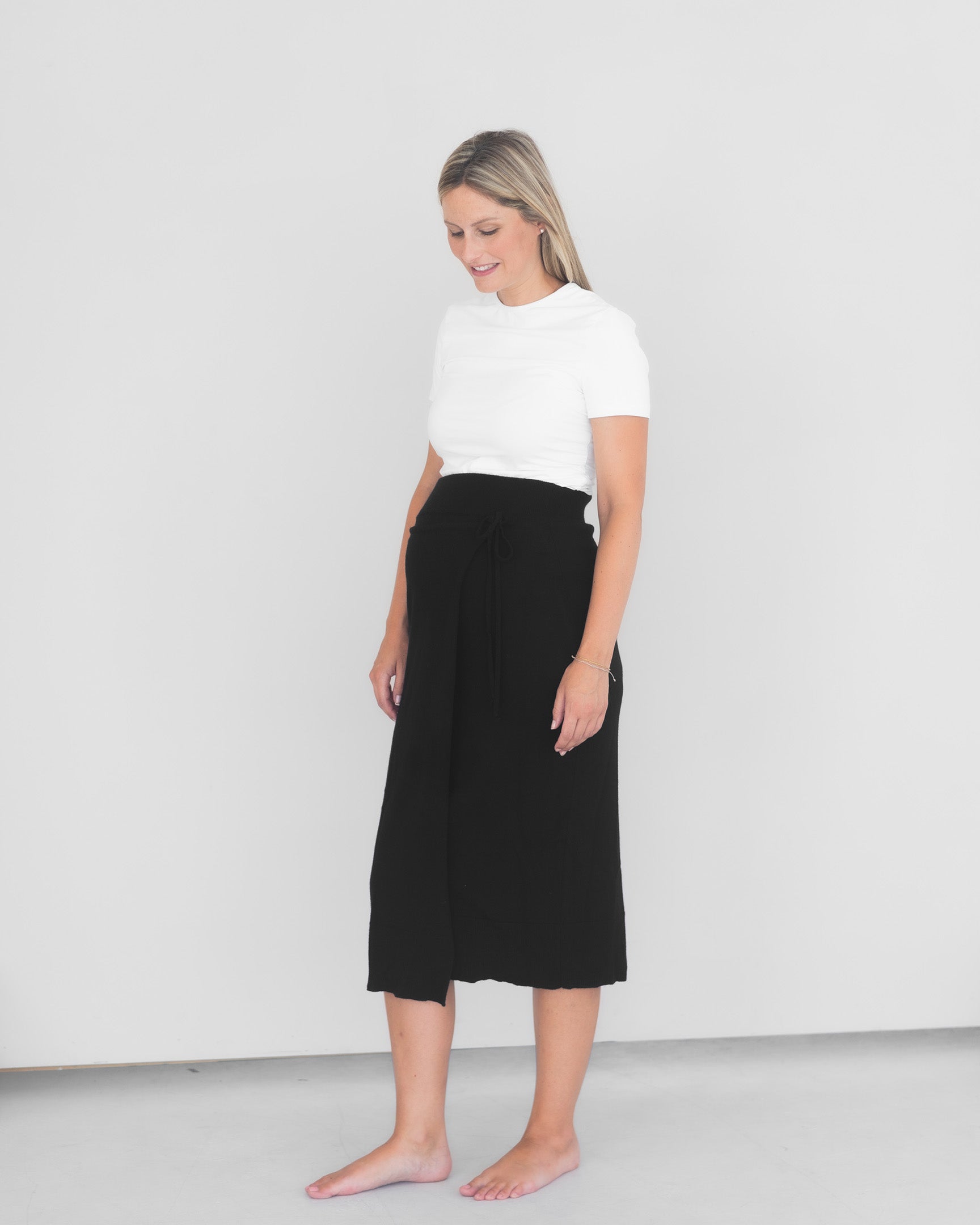 Strickrock zum Binden aus Cashmere Merino | Damen