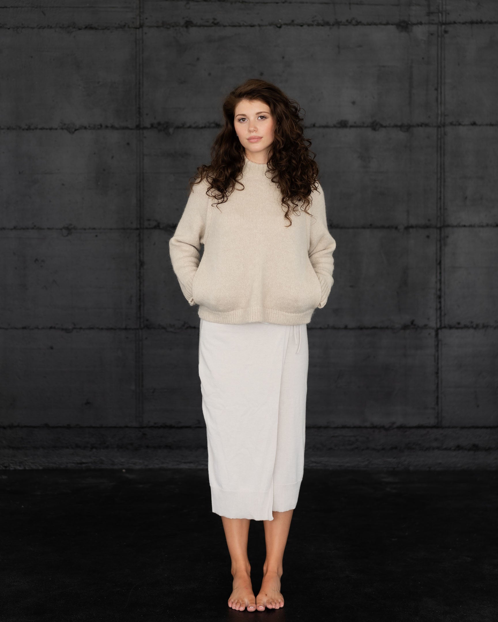 Strickrock zum Binden aus Cashmere Merino | Damen