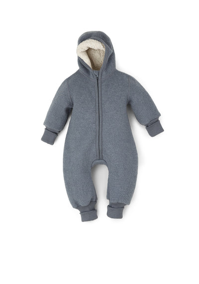 B Ware: Overall aus Wollwalk mit Teddy-Kapuze und Bündchen | Baby & Kinder (Sale)