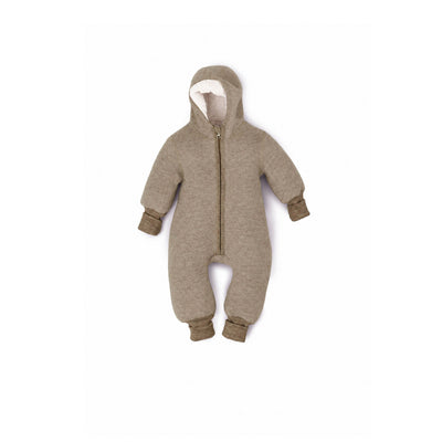 Overall aus Wollwalk mit Teddy-Kapuze und Bündchen | Baby & Kinder