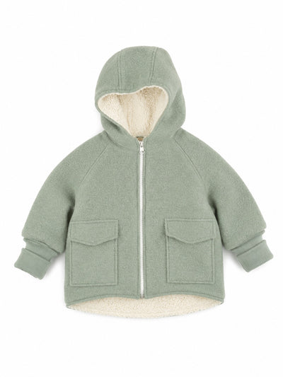 Winterjacke aus Wollwalk mit Teddyfutter | Kinder