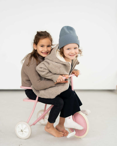 Wool fleece winter jacket with teddy lining | Kids