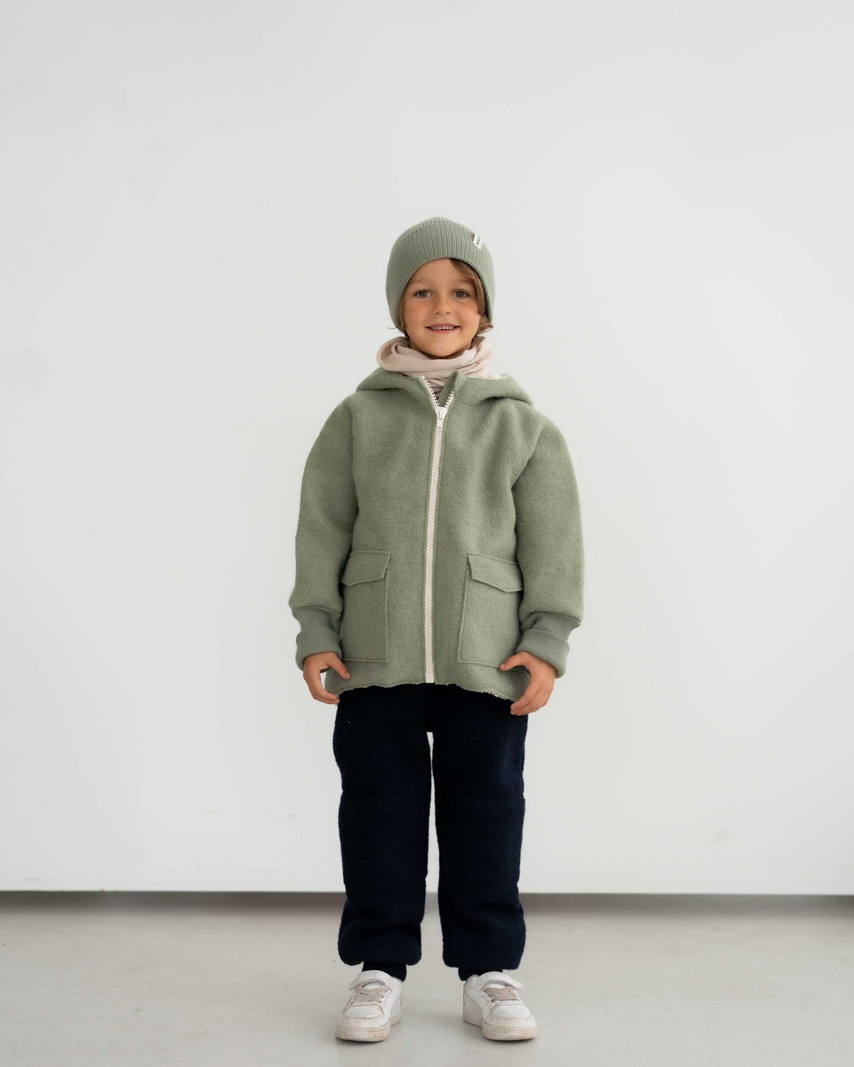 Wollwalk Hose mit Kniebesatz | Kinder