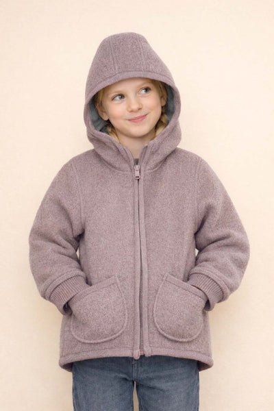 Zip-up Jacket in Boiled Wool | Kids