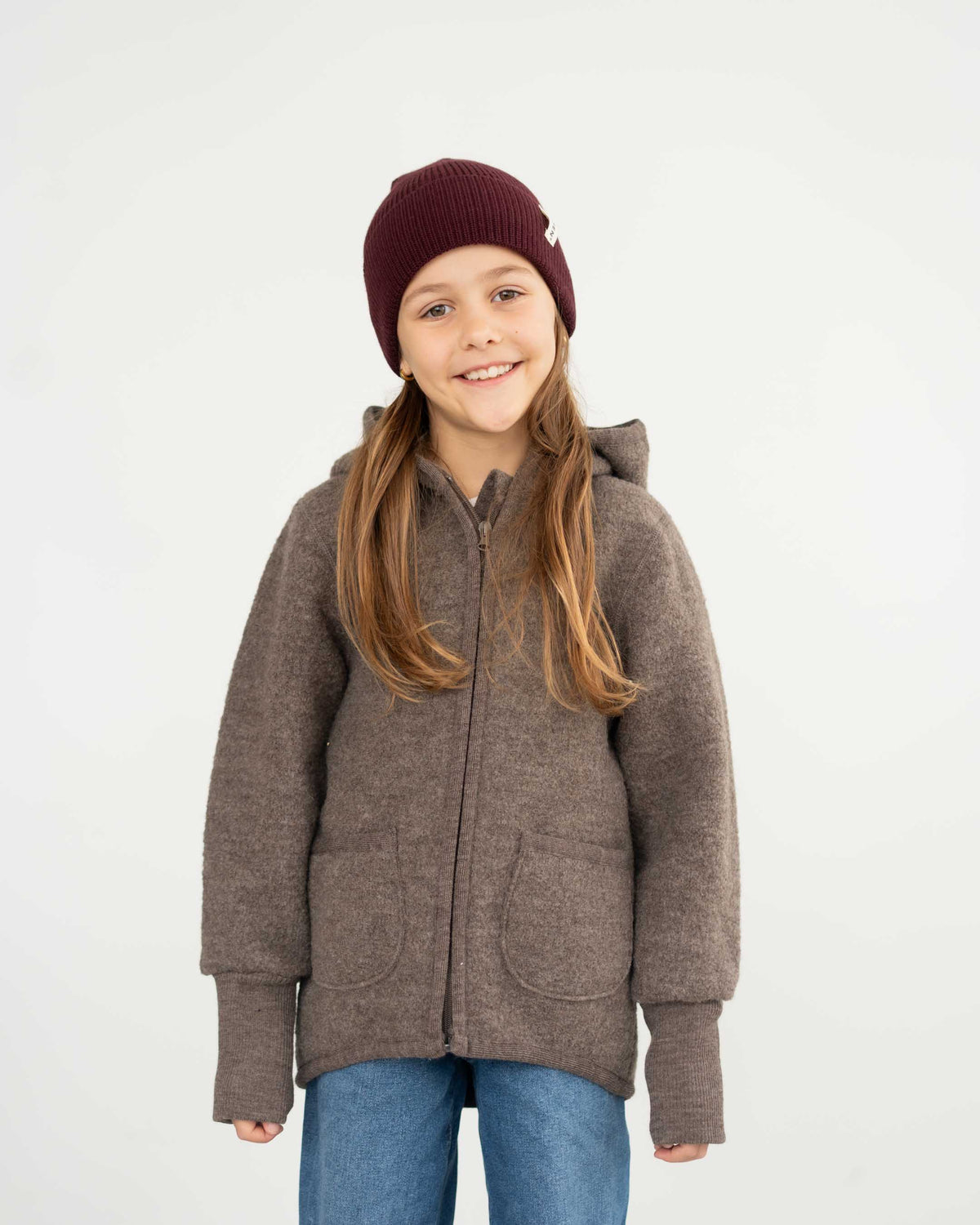 Jacke mit Reissverschluss aus Wollwalk | Kinder