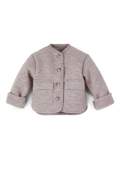 Oversized Jacke aus Wollwalk | Kinder