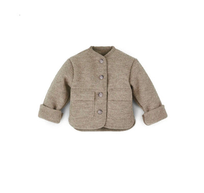 Oversized Jacke aus Wollwalk | Kinder