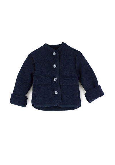 Oversized Jacke aus Wollwalk | Kinder