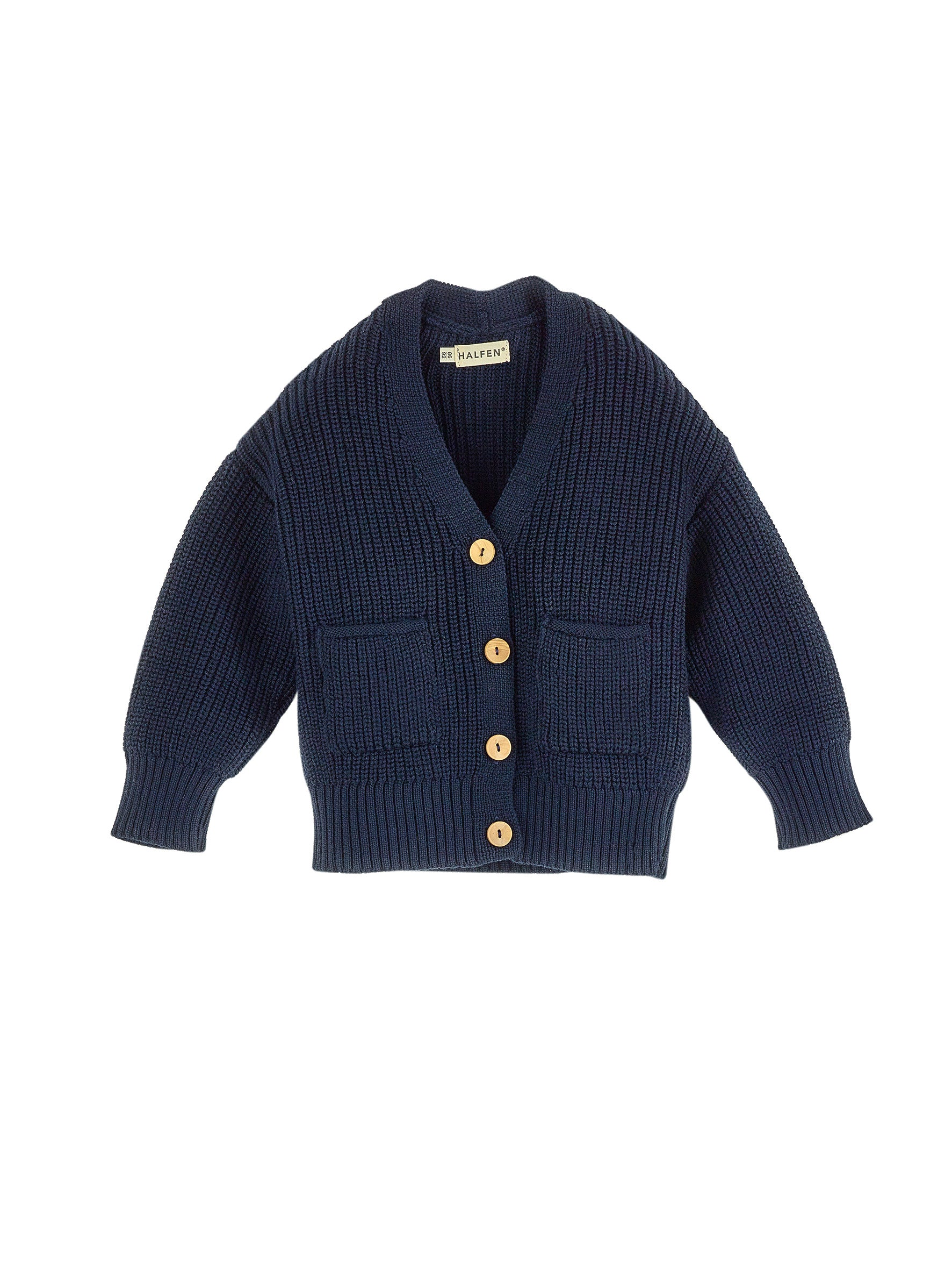 Grobstrick Cardigan mit Tasche