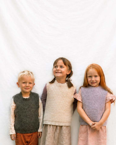 Short Knit Vest for Children