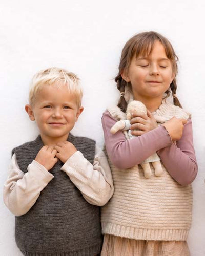 Short Knit Vest for Children