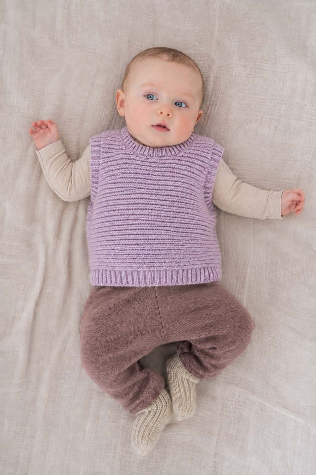 Short Knit Vest for Children