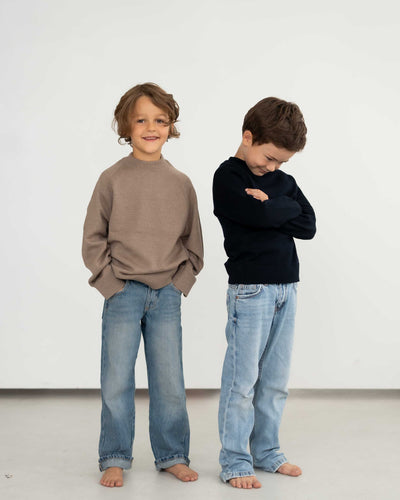 Stehkragen Pullover aus Merino | Kinder