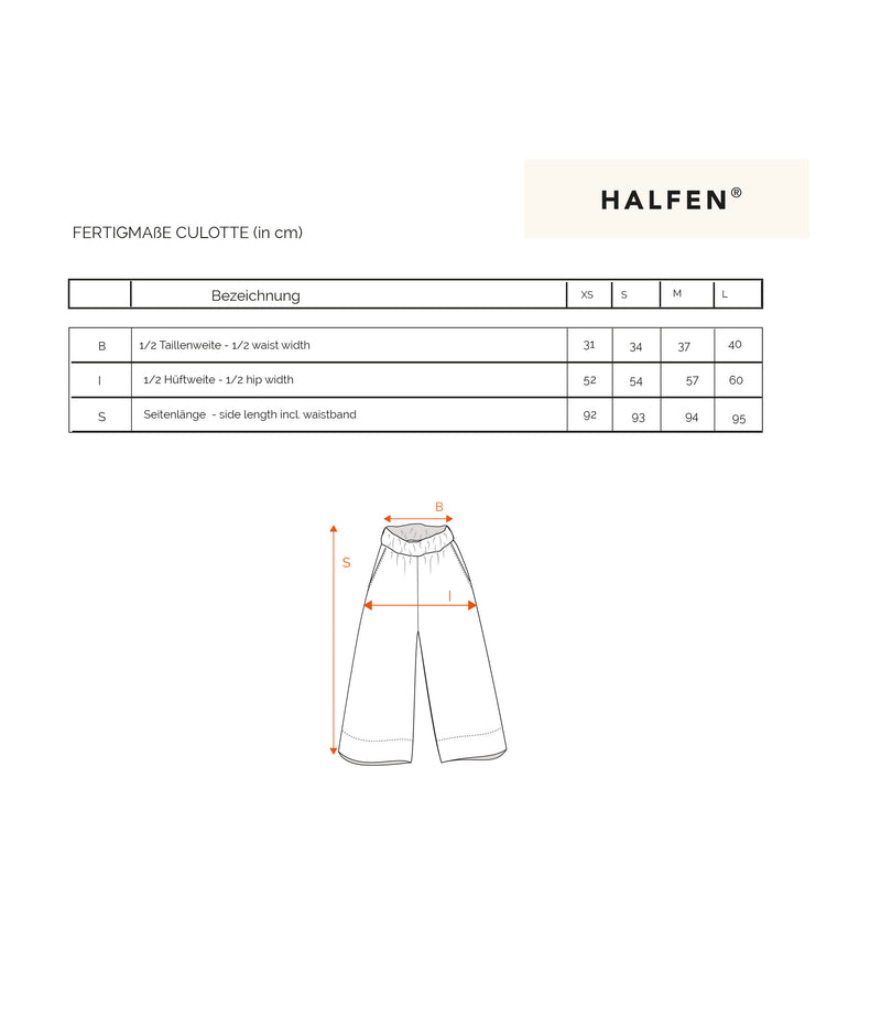 Passform Leinen Culotte