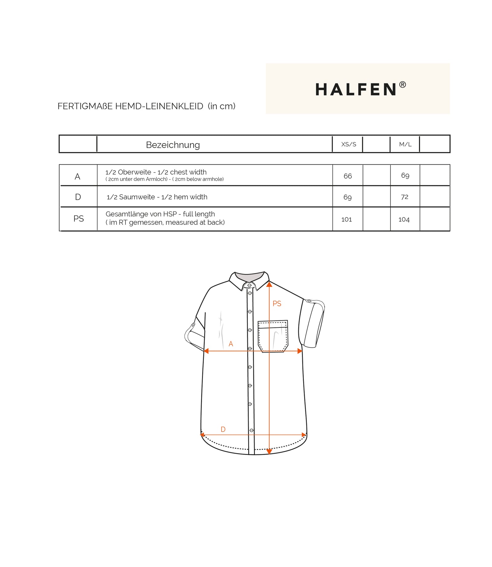 Passform Blusenkleid aus Leinen | Damen