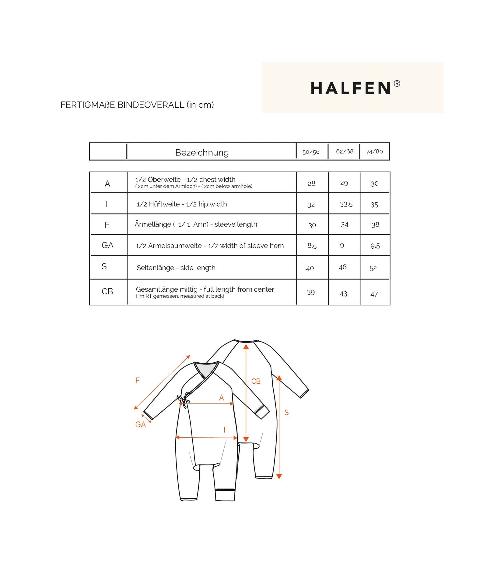 Passform Baby Walkoverall zum Binden