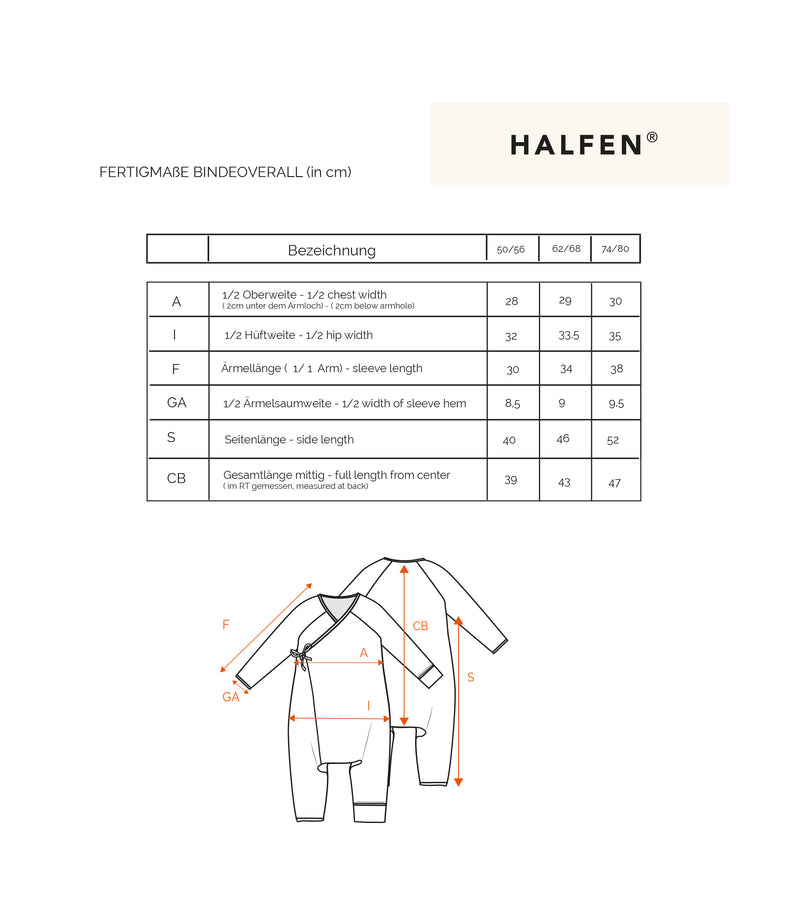 Passform Baby Walkoverall zum Binden