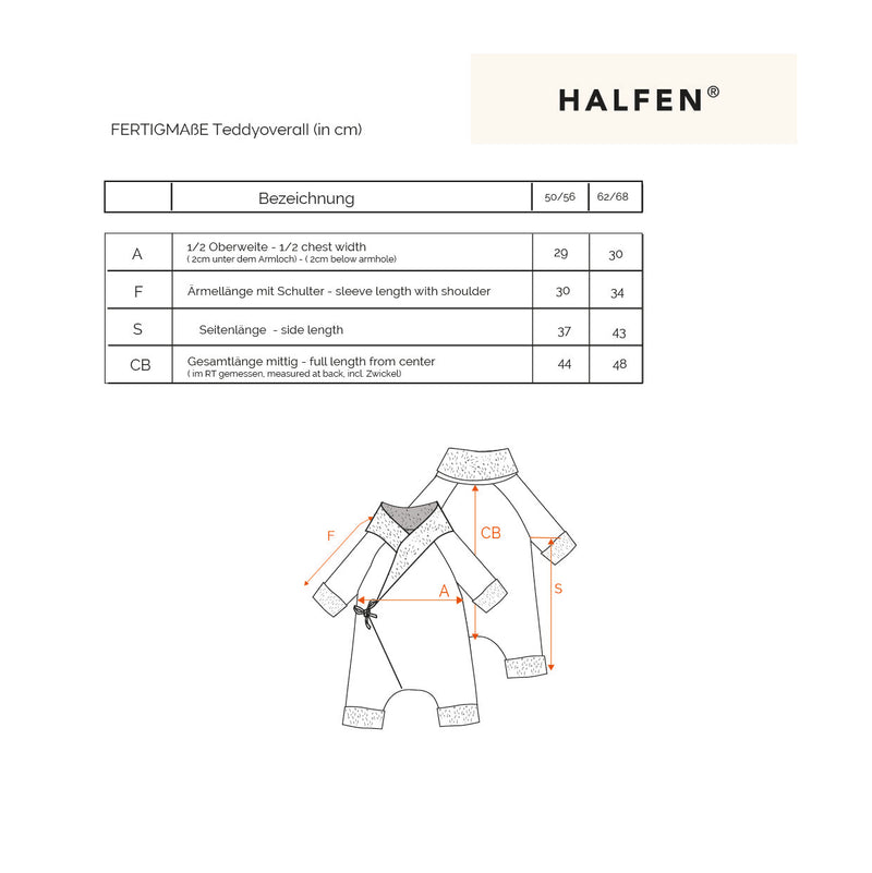 Passform Wickeloverall aus Wollwalk mit Teddyfutter | Baby