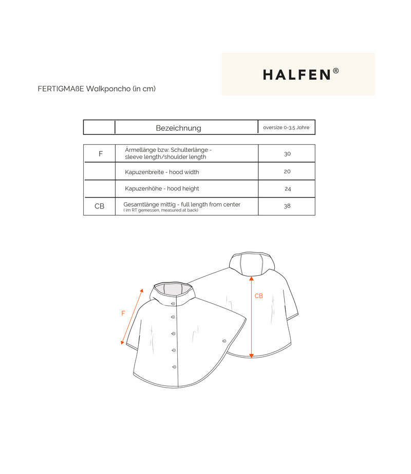 Passform Poncho aus feinem Wollwalk | Baby & Kinder