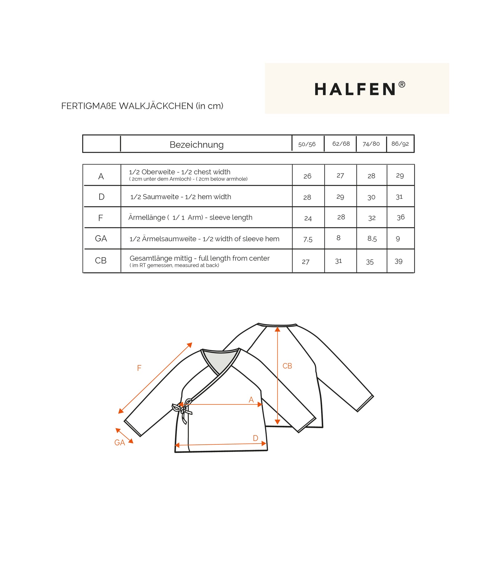 Passform Walk-Jacke zum Binden