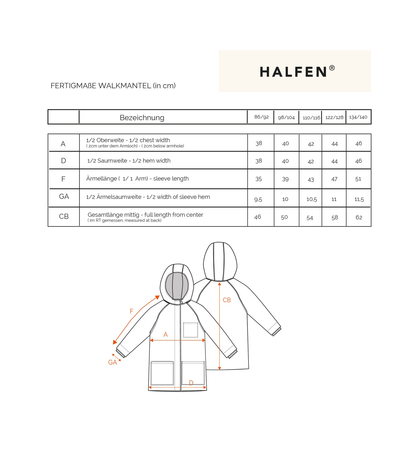 Passform Mantel mit Kapuze aus Wollwalk | Kinder