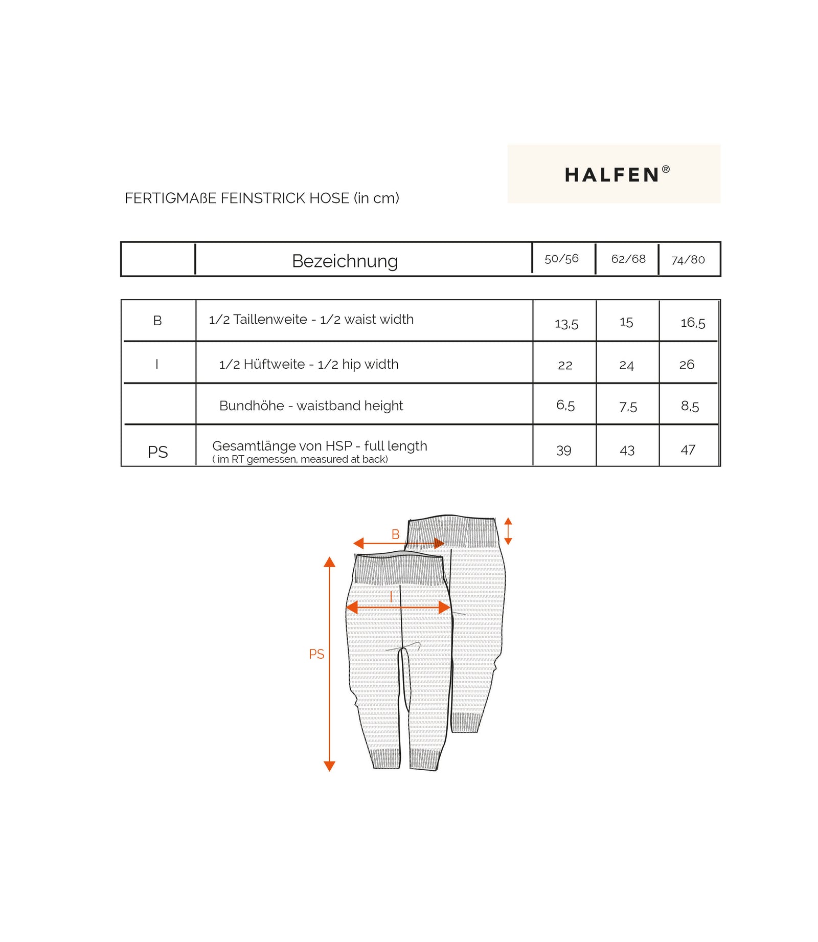 Passform Feinstrick Hose mit hohem Bündchen
