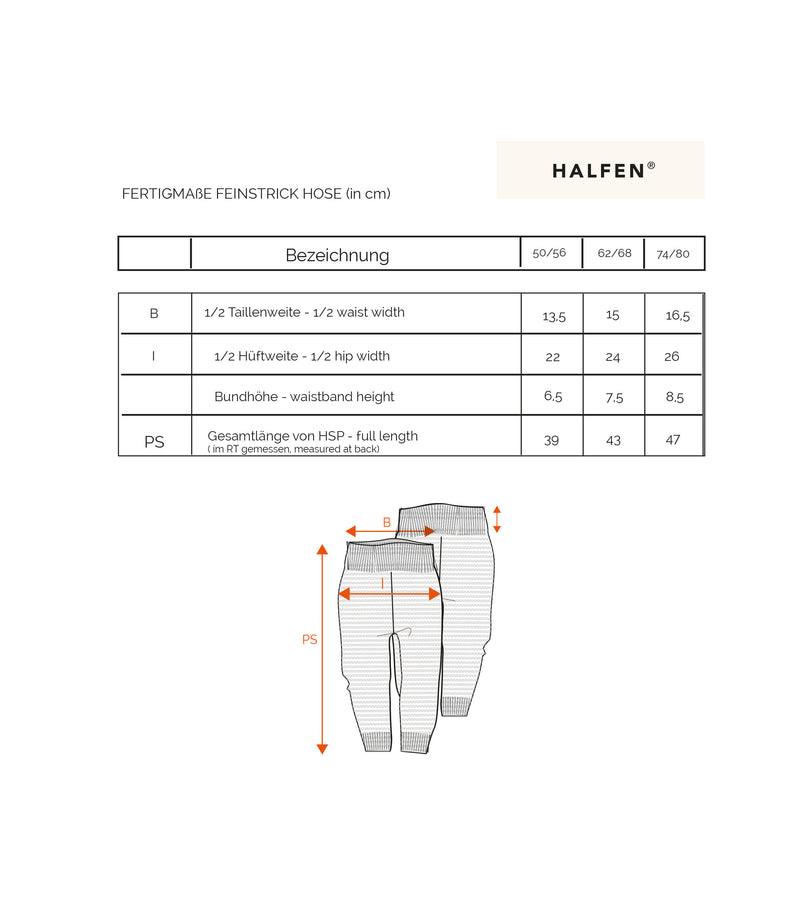 Passform Feinstrick Hose mit hohem Bündchen