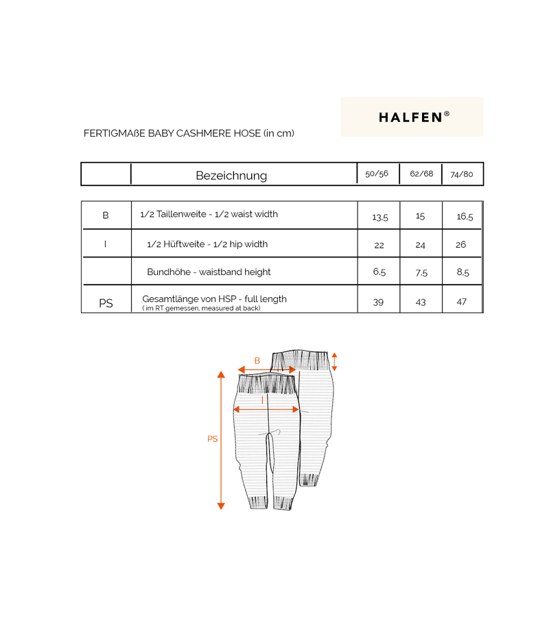 Passform Babyhose mit breitem Bund aus Cashmere & Merinowolle