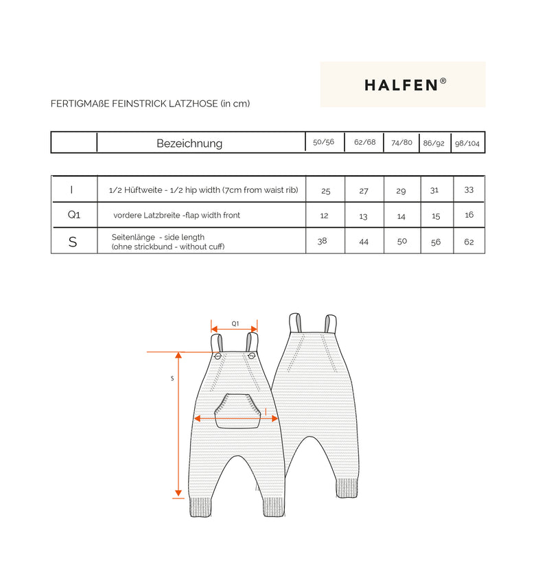 Passform Feinstrick Latzhose aus Merino | Baby