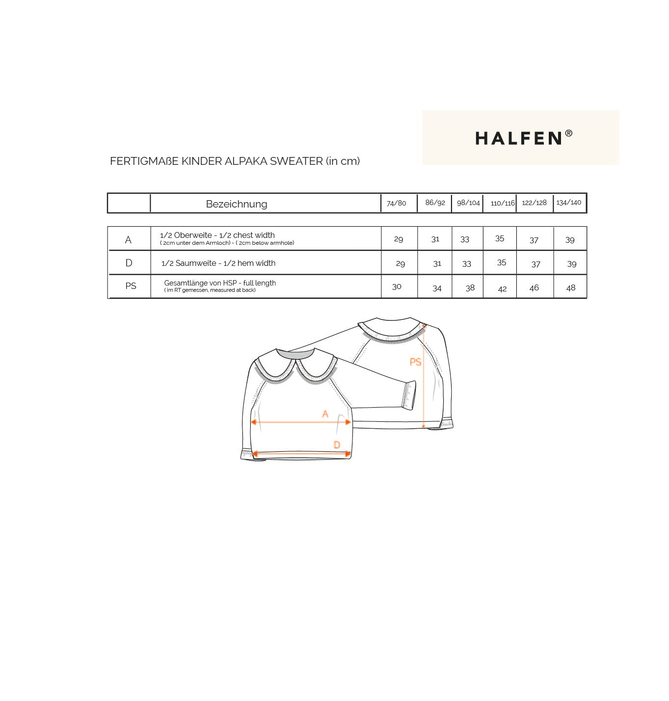 Passform Pullover mit Peter Pan Kragen aus Alpaka | Baby & Kinder