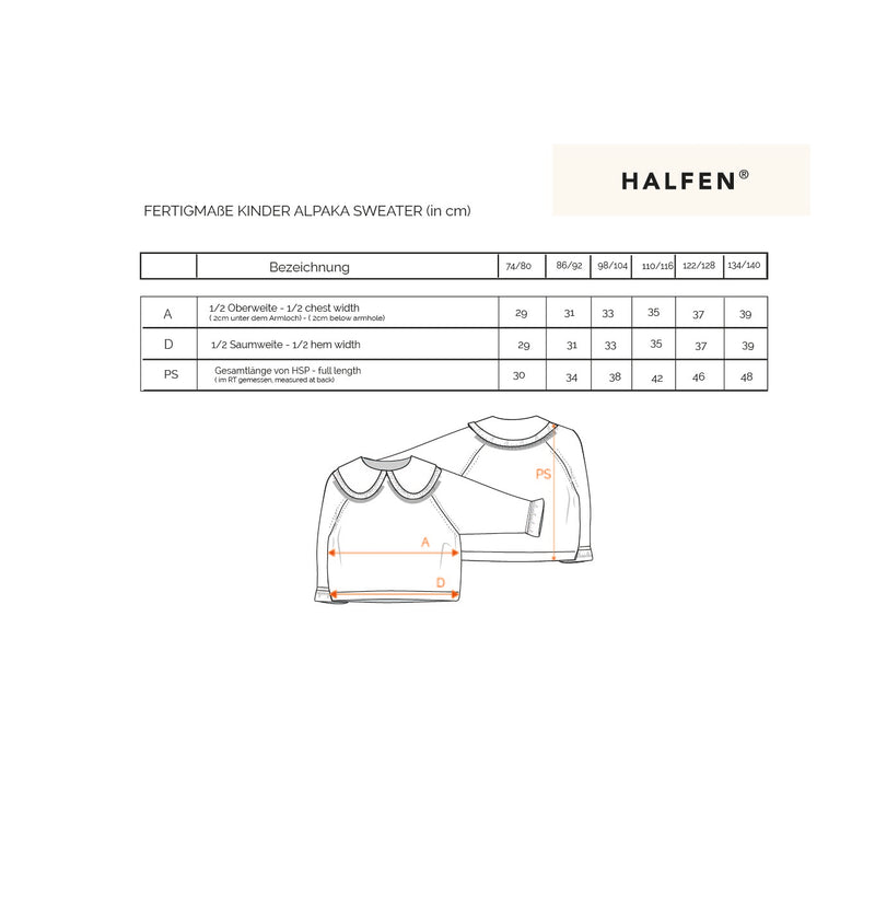 Passform Pullover mit Peter Pan Kragen aus Alpaka | Baby & Kinder