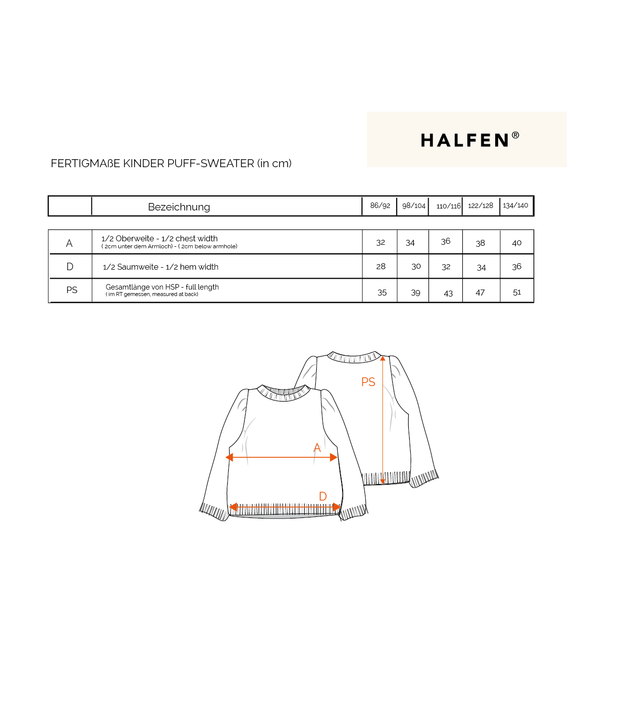 Passform Puffärmel Pullover aus Cashmere Merino | Kinder
