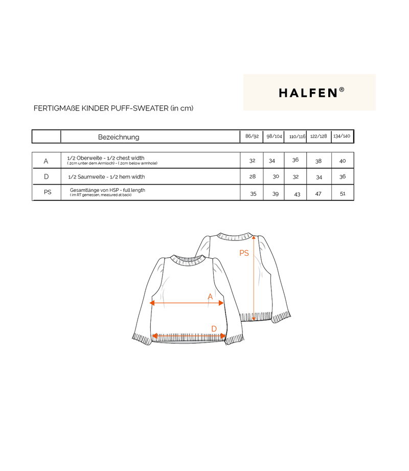 Passform Puffärmel Pullover aus Cashmere Merino | Kinder