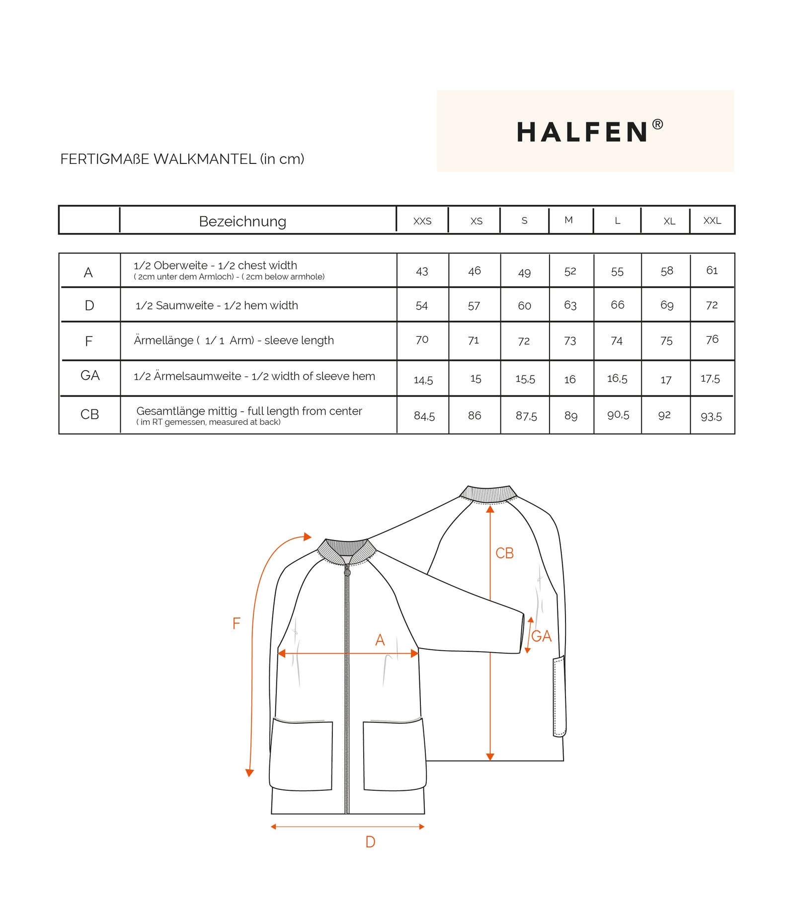 Passform Kurzmantel aus Walk | Damen