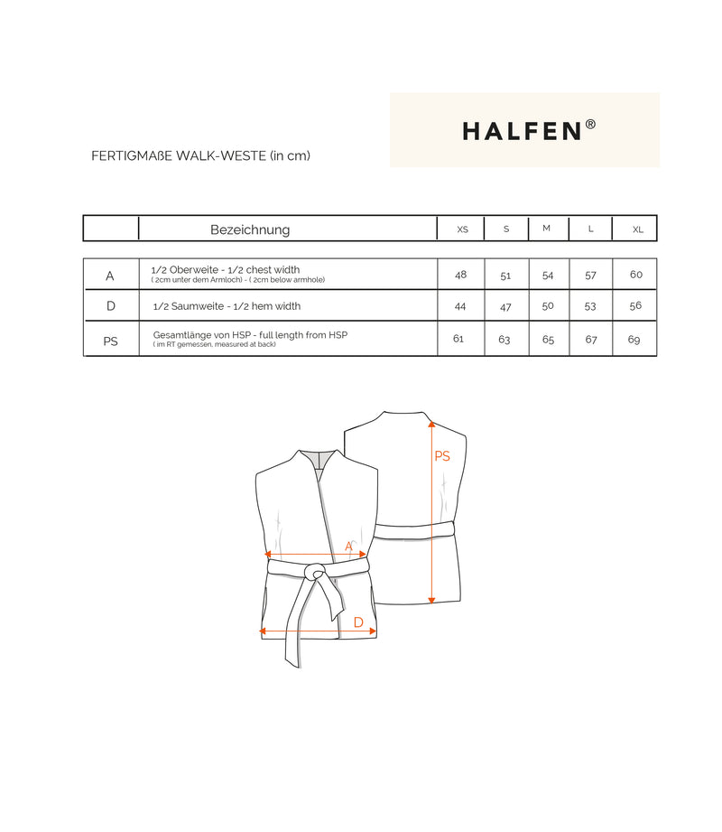 Passform Weste mit Gürtel aus Walk | Damen