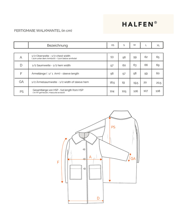 Passform Mantel mit Kragen aus Walk | Damen