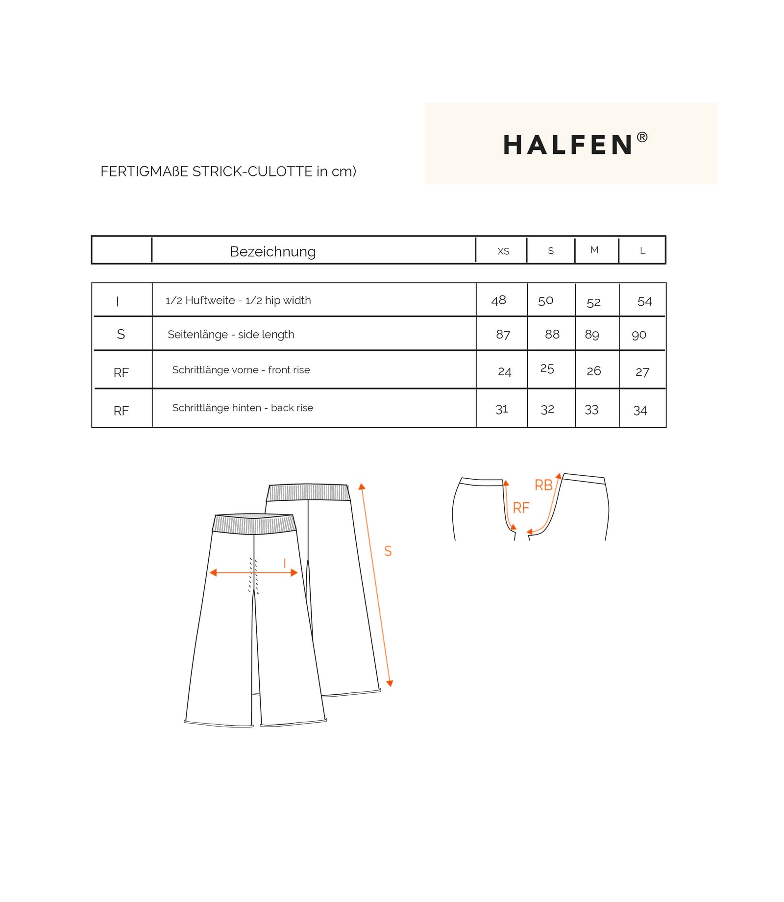 Passform Strick Culotte aus Merino | Damen