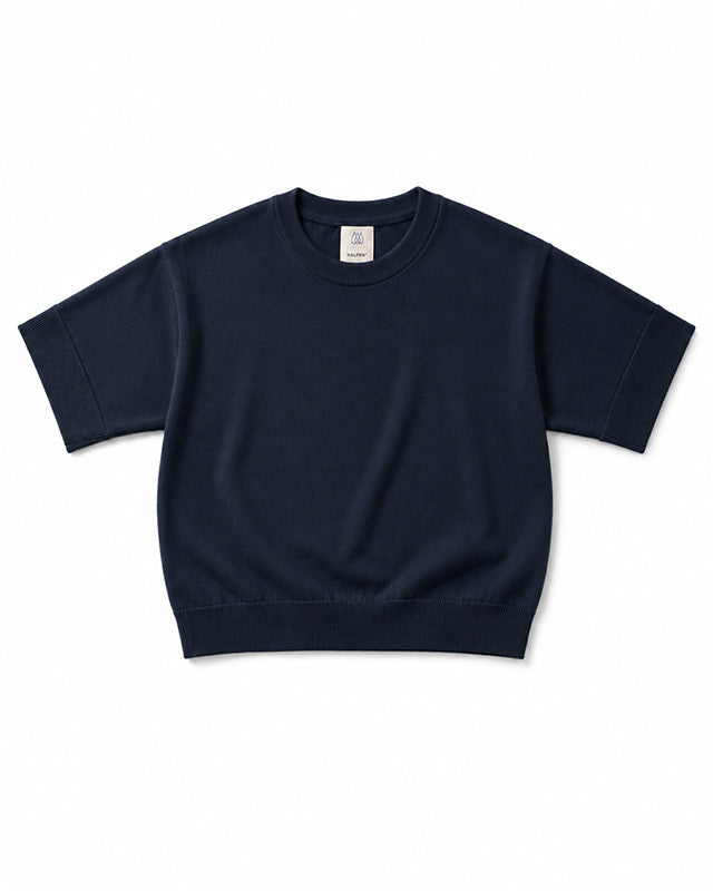 Dünnes Feinstrick T-Shirt aus Merinowolle | Damen