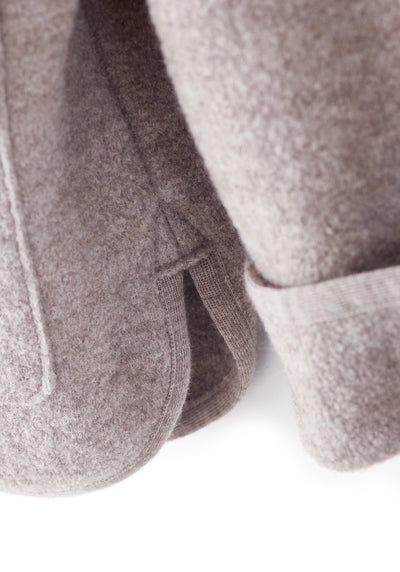 Short oversized jacket for women made of boiled wool