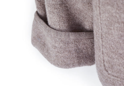 Short oversized jacket for women made of boiled wool