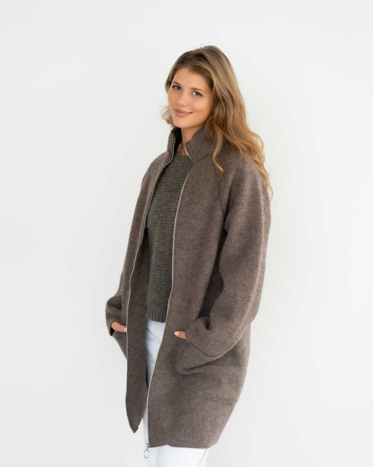 Kurzmantel aus Walk | Damen