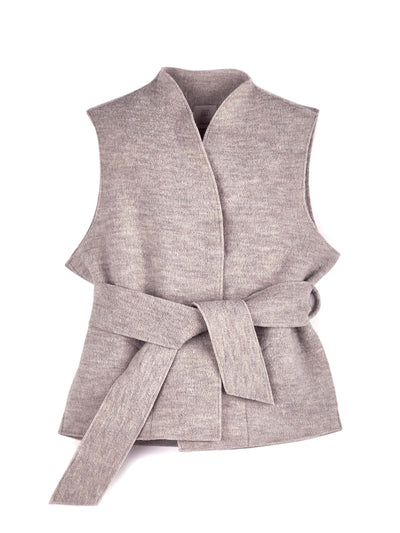Felted Wool Belted Vest | Women