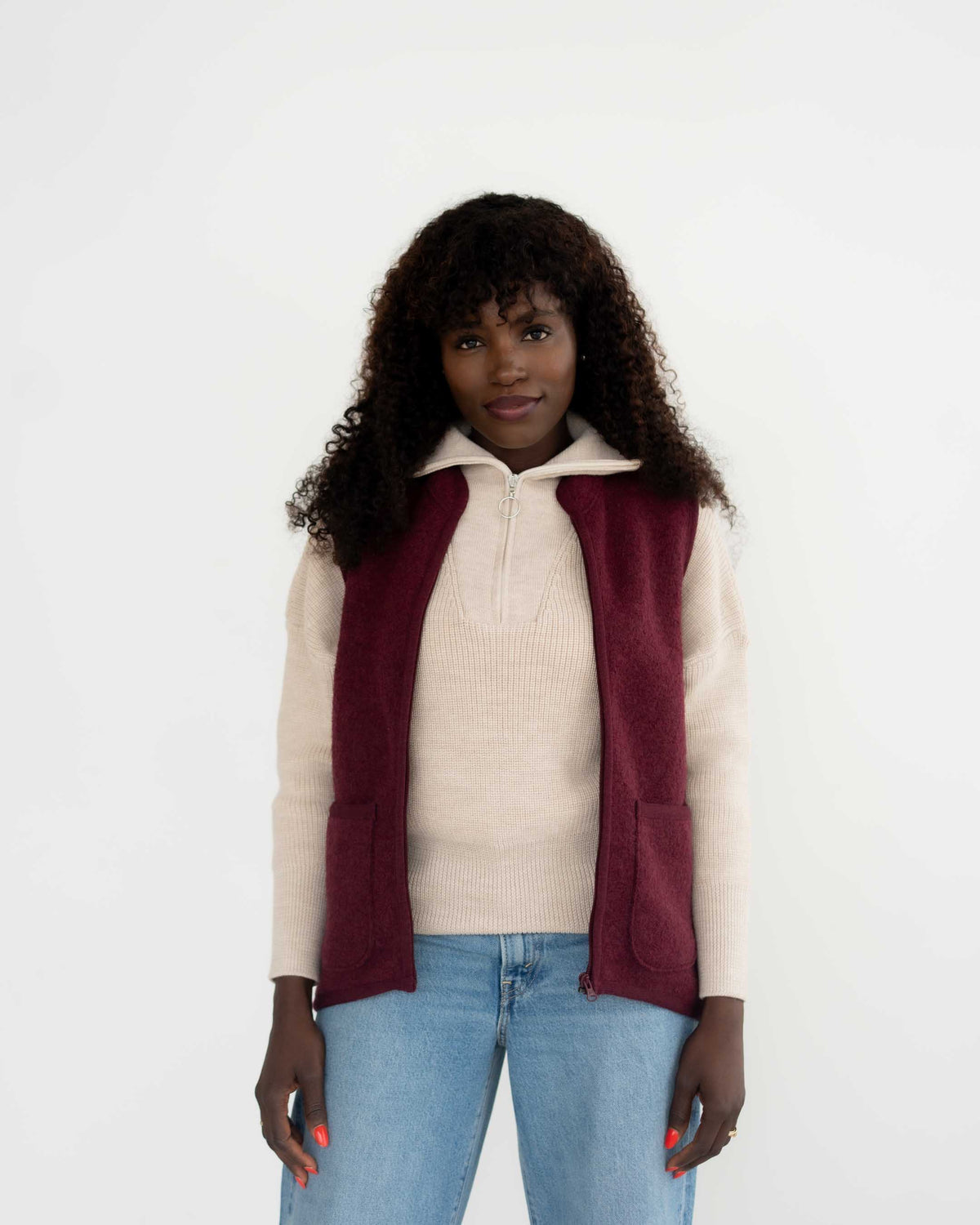 Weste mit Reissverschluss aus Wollwalk | Unisex