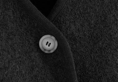 Short oversized jacket for women made of boiled wool