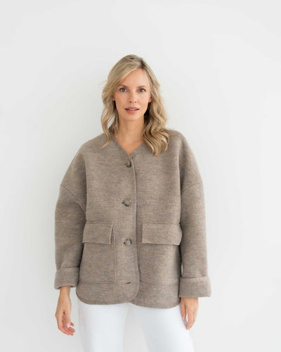 Oversized Jacke aus Walk | Damen