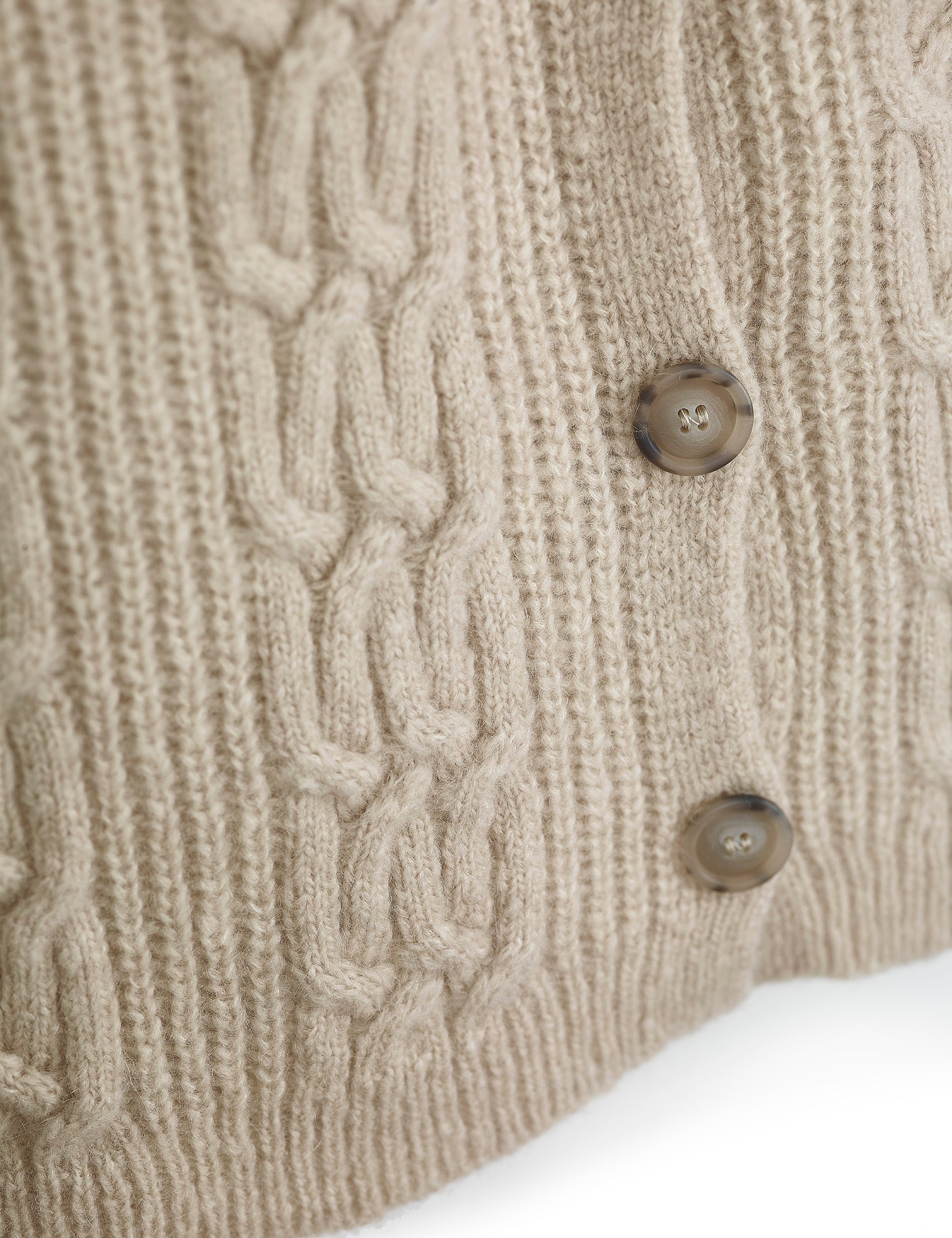 Cardigan mit Flechtdetails aus Alpaka  | Damen