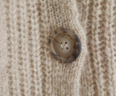Cardigan mit Flechtdetails aus Alpaka  | Damen